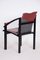 Mid-Century Armchair in Lacquered Wood & Leather, 1970s, Image 2