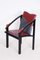 Mid-Century Armchair in Lacquered Wood & Leather, 1970s, Image 4