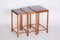 Art Deco Nesting Tables in Oak & Veneer attributed to Jan Vaněk, Czech, 1930s, Set of 3 7