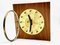 Mid-Century Modern Teak and Brass Wall Clock from Weimar, 1960s 2