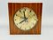 Mid-Century Modern Teak and Brass Wall Clock from Weimar, 1960s, Image 6