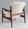 Fauteuil en Peau de Mouton et Noyer par Finn Juhl, France 6