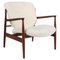 Lounge Chair in Sheepskin & Walnut by Finn Juhl, France, Image 1