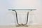 Minimalist Curvaceous Stainless-Steel, Brass and Glass Console Table 7
