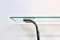 Table Console Minimaliste Curvaceus en Acier Inoxydable, Laiton et Verre 8