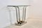 Minimalist Curvaceous Stainless-Steel, Brass and Glass Console Table 2