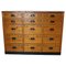 Dutch Industrial Pine Apothecary / Workshop Cabinet, 1930s, Image 1