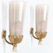 Lampada da parete Calice dorata in vetro e ottone di Barovier, 1960, set di 2, Immagine 2