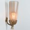 Goldene Wandlampe aus Kelchglas & Messing von Barovier, 1960, 2er Set 6