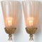 Gold Chalice Glass and Brass Wall Light from Barovier, 1960, Set of 2, Image 11