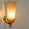 Goldene Wandlampe aus Kelchglas & Messing von Barovier, 1960, 2er Set 9