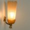 Lampada da parete Calice dorata in vetro e ottone di Barovier, 1960, set di 2, Immagine 9