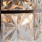 Vintage Square Crystal and Silver Chrome Sconce from Kinkeldey, 1970 10