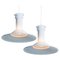 White Hanging Lamps by Michael Bang for Holmegaard, 1970, Set of 2 1