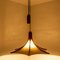 Wooden Pendant Light with Textile Shade from Domus Germany, 1970s, Image 7