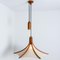 Wooden Pendant Light with Textile Shade from Domus Germany, 1970s, Image 17