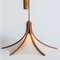 Wooden Pendant Light with Textile Shade from Domus Germany, 1970s 16