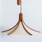 Wooden Pendant Light with Textile Shade from Domus Germany, 1970s, Image 19