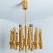 Brass Chandelier by Angelo Brotto for Esperia Italia, 1969 2