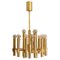 Brass Chandelier by Angelo Brotto for Esperia Italia, 1969 1