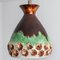 Lámpara colgante de cerámica en verde y marrón, 1970, Imagen 2