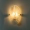 Ovale Wandlampe aus Marmoriertem Glas von Hillebrand, 1960er 8