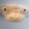 Curved Clear Gold Glass Messing Flush Mount from Venini, 1970 15