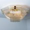 Curved Clear Gold Glass Messing Flush Mount from Venini, 1970 9