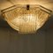 Curved Clear Gold Glass Messing Flush Mount from Venini, 1970, Image 4