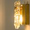 Textured Ice Glass Gold Wall Light by J. T. Kalmar for Kalmar, 1970s 8