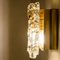 Goldene Wandlampe aus strukturiertem Eisglas von JT Kalmar für Kalmar, 1970er 9