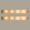 Weiße Wandlampen aus klarem Blasenglas von Hillebrand, 1960er, 2er Set 5
