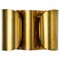 Several Curved Brass Wall Light, 1970s 1