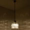 Lampe à Suspension Vintage Ronde en Verre Clair Texturé, 1960s 2