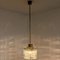 Vintage Round Textured Clear Glass Pendant Lamp, 1960s 4
