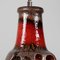 Fat Lava Braune Rote Keramik Tischlampe, 1960 5