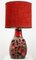 Fat Lava Braune Rote Keramik Tischlampe, 1960 12