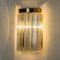 Vintage Clear Brass and Glass Wall Lights, 1970, Set of 2 6
