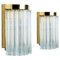 Vintage Clear Brass and Glass Wall Lights, 1970, Set of 2, Image 1