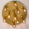 Gold Brass Flush Mount from Cosack, 1970s 7