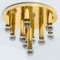 Gold Brass Flush Mount from Cosack, 1970s 5