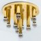 Gold Brass Flush Mount from Cosack, 1970s 2