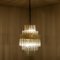 Clear Gold Glass Tube Chandelier from Sciolari, 1970s 4