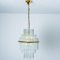 Clear Gold Glass Tube Chandelier from Sciolari, 1970s 16