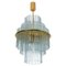Clear Gold Glass Tube Chandelier from Sciolari, 1970s, Image 1