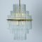 Clear Gold Glass Tube Chandelier from Sciolari, 1970s 20