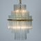 Clear Gold Glass Tube Chandelier from Sciolari, 1970s 12