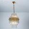 Clear Gold Glass Tube Chandelier from Sciolari, 1970s 13
