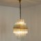 Clear Gold Glass Tube Chandelier from Sciolari, 1970s 9