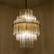Clear Gold Glass Tube Chandelier from Sciolari, 1970s 6